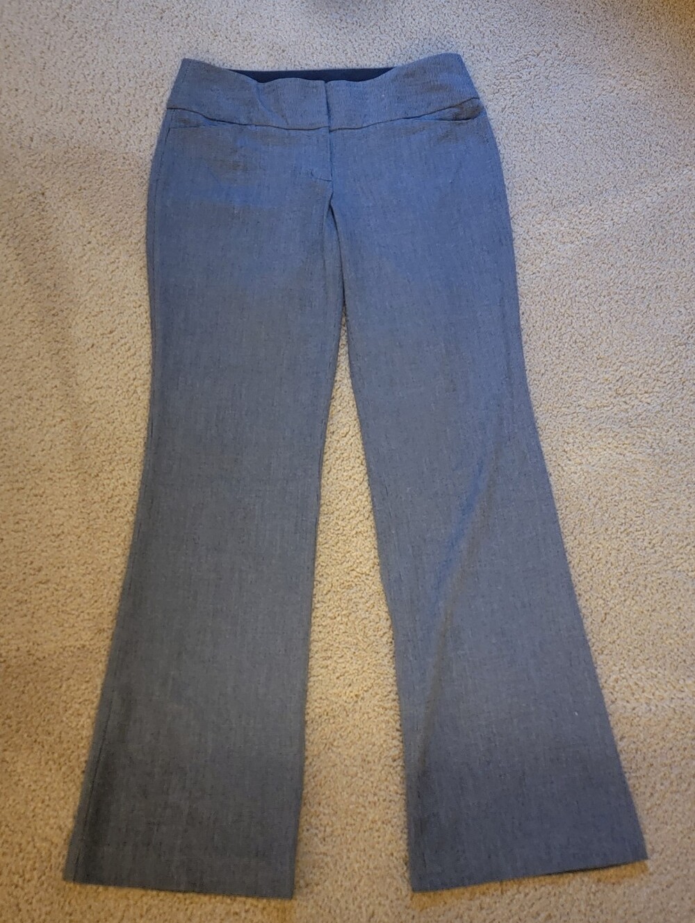 Express Design Studio Womens Editor Pants with Wide Waistband  - Size 4, Gray